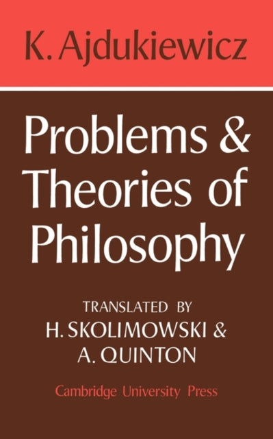 Book cover of: Problems and Theories of Philosophy
