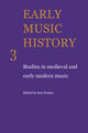 Book cover of: Early Music History. By: Iain Fenlon