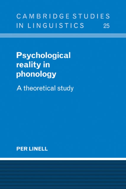 Book cover of: Psychological Reality in Phonology. By: Per Linell