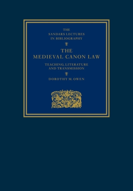 Book cover of: Medieval Canon Law. By: Dorothy M. Owen