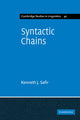 Book cover of: Syntactic Chains. By: Kenneth J. Safir