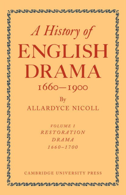 Book cover of: History of English Drama, 1660–1900. By: Nicoll