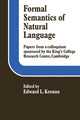 Book cover of: Formal Semantics of Natural Language. By: Edward L. Keenan