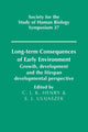Book cover of: Long-term Consequences of Early Environment. By: C. Jeya K. Henry
