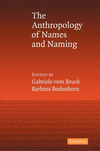 Book cover of: Anthropology of Names and Naming