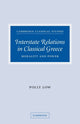 Book cover of: Interstate Relations in Classical Greece. By: Polly Low