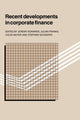 Book cover of: Recent Developments in Corporate Finance. By: Jeremy Edwards