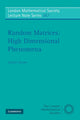 Book cover of: Random Matrices: High Dimensional Phenomena. By: G. Blower