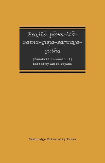 Book cover of: Prajna-paramita-ratna-guna-Samcaya-gatha