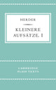Book cover of: Kleinere Aufsatze I