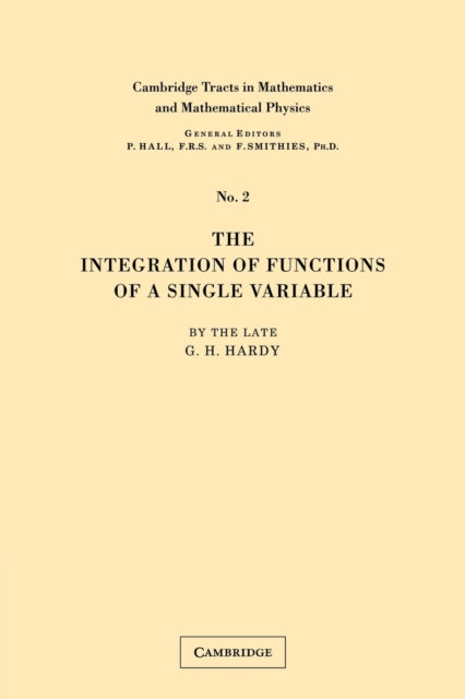 Book cover of: Integration of Functions. By: G. H. Hardy