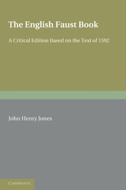 Book cover of: English Faust Book. By: John Henry Jones