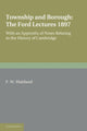 Book cover of: Township and Borough: The Ford Lectures 1897. By: F. W. Maitland