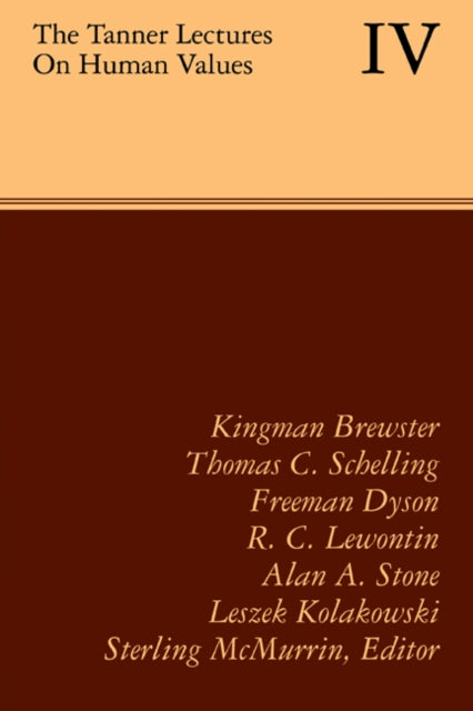 Book cover of: Tanner Lectures on Human Values. By: Sterling M. McMurrin
