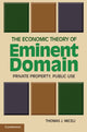 Book cover of: Economic Theory of Eminent Domain