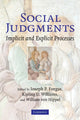 Book cover of: Social Judgments. By: Joseph P. Forgas