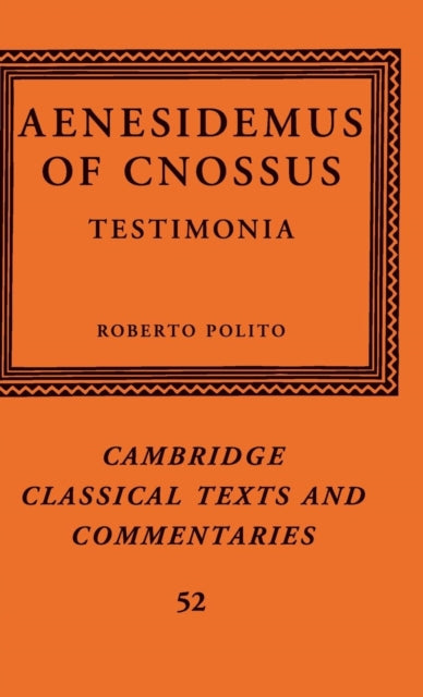 Book cover of: Aenesidemus of Cnossus. By: Roberto Polito