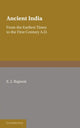 Book cover of: Ancient India. By: E. J. Rapson