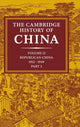 Book cover of: Cambridge History of China: Volume 13, Republican China 1912–1949, Part 2