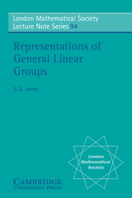 Book cover of: Representations of General Linear Groups
