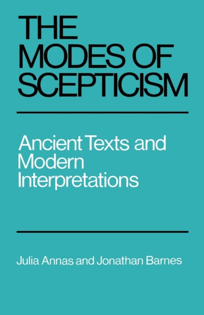 Book cover of: Modes of Scepticism