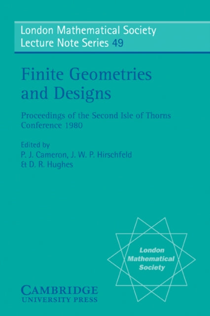 Book cover of: Finite Geometries and Designs