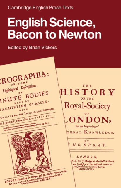 Book cover of: English Science: Bacon to Newton