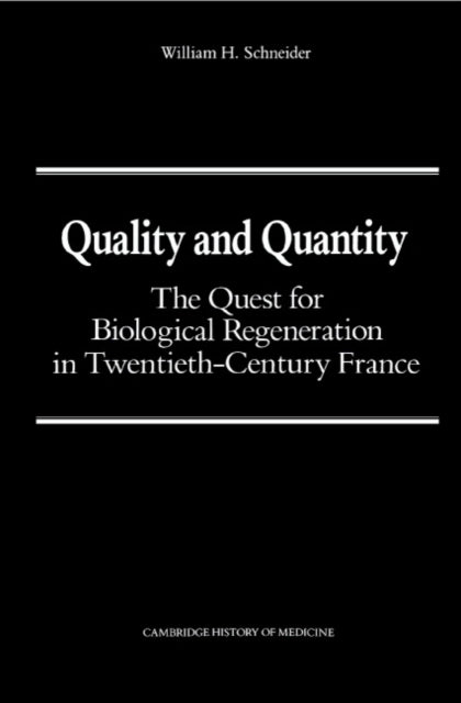 Book cover of: Quality and Quantity