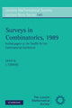 Book cover of: Surveys in Combinatorics, 1989. By: J. Siemons