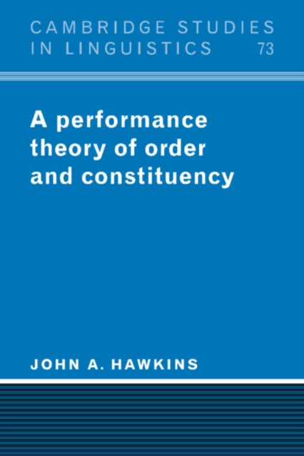 Book cover of: Performance Theory of Order and Constituency