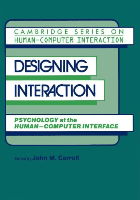 Book cover of: Designing Interaction. By: John Millar Carroll