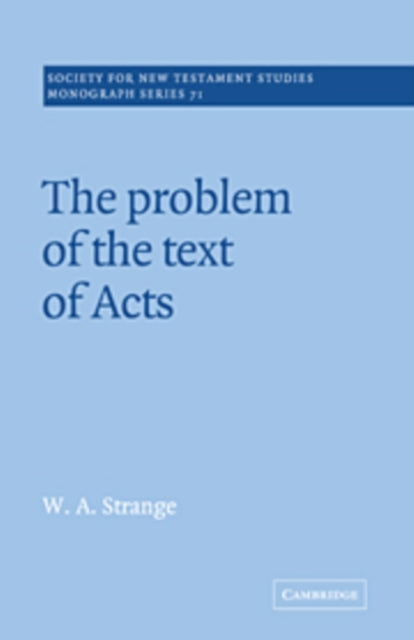 Book cover of: Problem of the Text of Acts