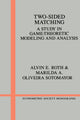 Book cover of: Two-Sided Matching. By: Alvin E. Roth
