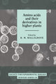 Book cover of: Amino Acids and their Derivatives in Higher Plants