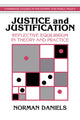 Book cover of: Justice and Justification. By: Norman Daniels