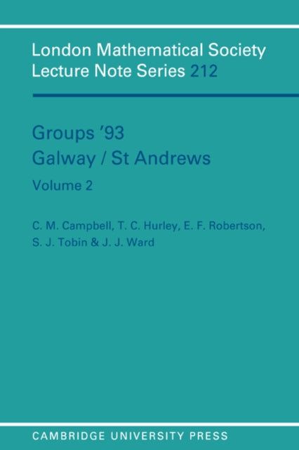 Book cover of: Groups '93 Galway/St Andrews: Volume 2