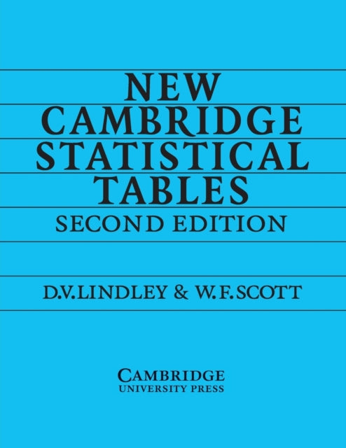 Book cover of: New Cambridge Statistical Tables