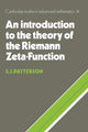 Book cover of: Introduction to the Theory of the Riemann Zeta-Function. By: S. J. Patterson