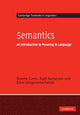 Book cover of: Semantics. By: Ronnie Cann