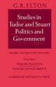 Book cover of: Studies in Tudor and Stuart Politics and Government: Volume 1, Tudor Politics Tudor Government. By: Geoffrey Rudolph Elton