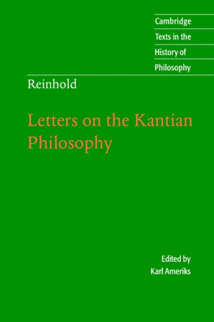 Book cover of: Reinhold: Letters on the Kantian Philosophy