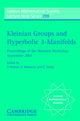 Book cover of: Kleinian Groups and Hyperbolic 3-Manifolds
