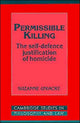 Book cover of: Permissible Killing. By: Suzanne Uniacke