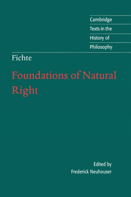 Book cover of: Foundations of Natural Right