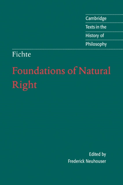Book cover of: Foundations of Natural Right