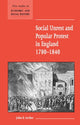Book cover of: Social Unrest and Popular Protest in England, 1780–1840. By: John E. Archer