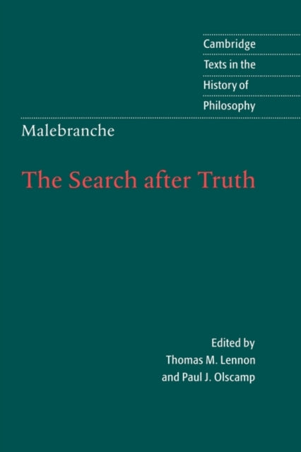 Book cover of: Malebranche: The Search after Truth