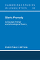 Book cover of: Slavic Prosody