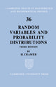 Book cover of: Random Variables and Probability Distributions. By: H. Cramer