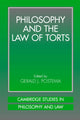 Book cover of: Philosophy and the Law of Torts. By: Gerald J. Postema